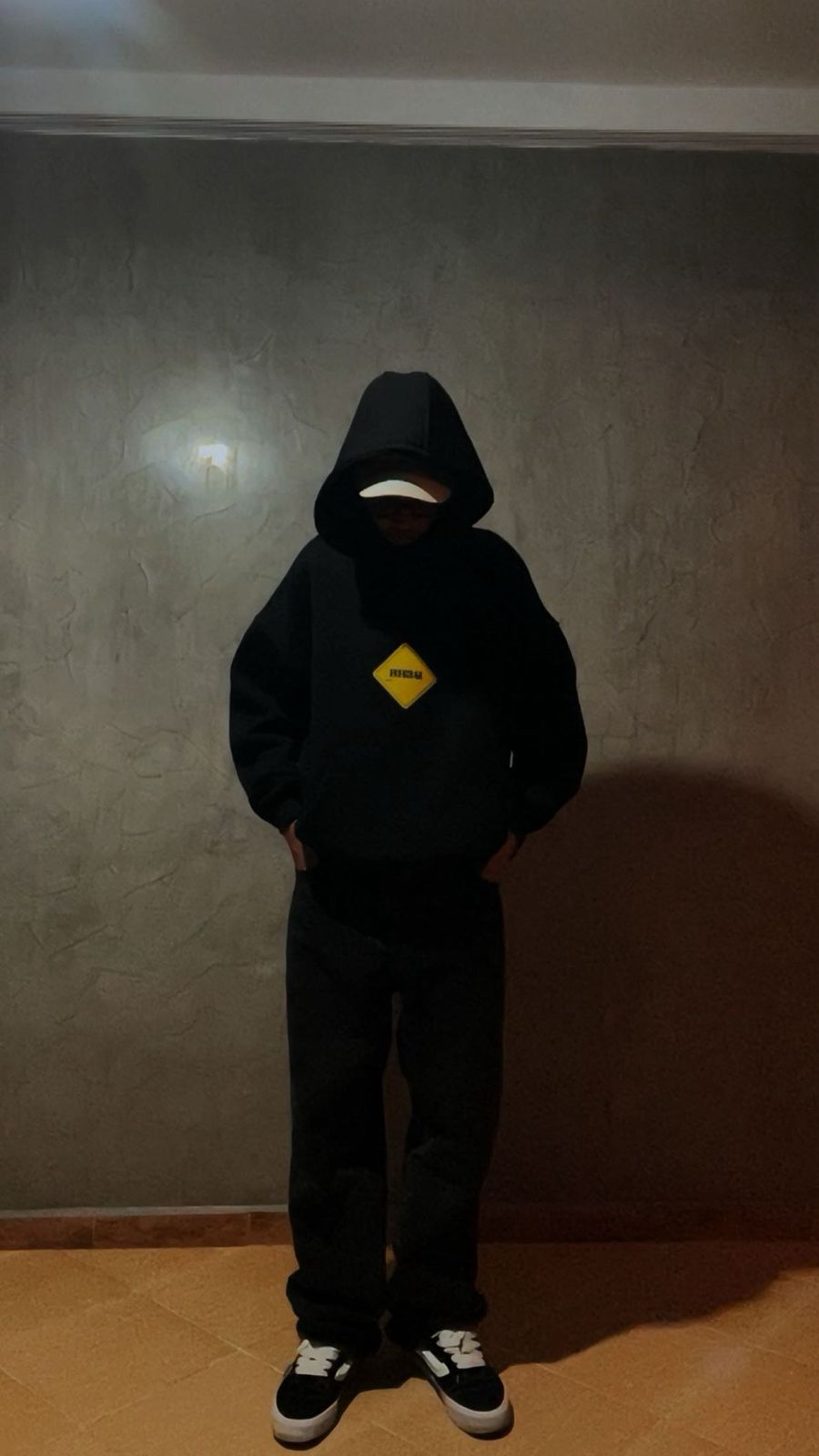 Black Oversized Graphic Hoodie